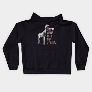 Show your love for wildlife Kids Hoodie